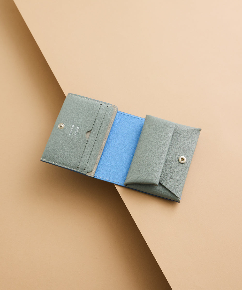 Bifold Compact Wallet - Bluevista × Gray
