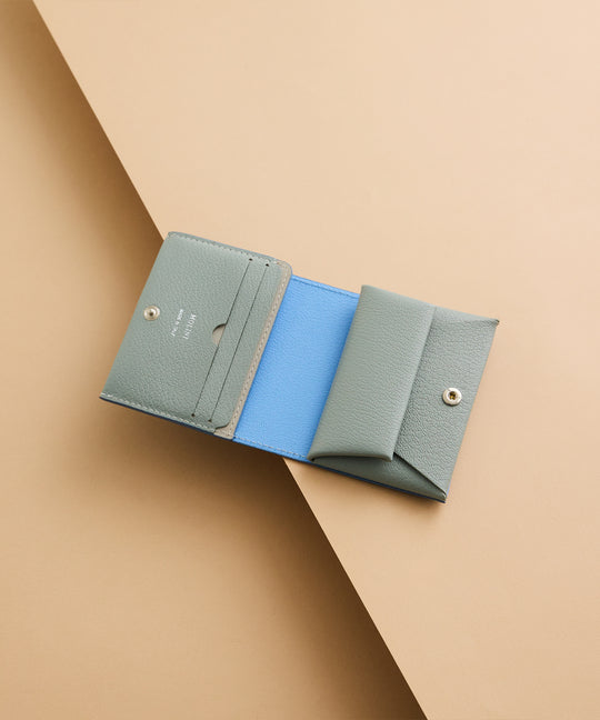 Bifold Compact Wallet - Bluevista × Gray – MOLINI（モリニ
