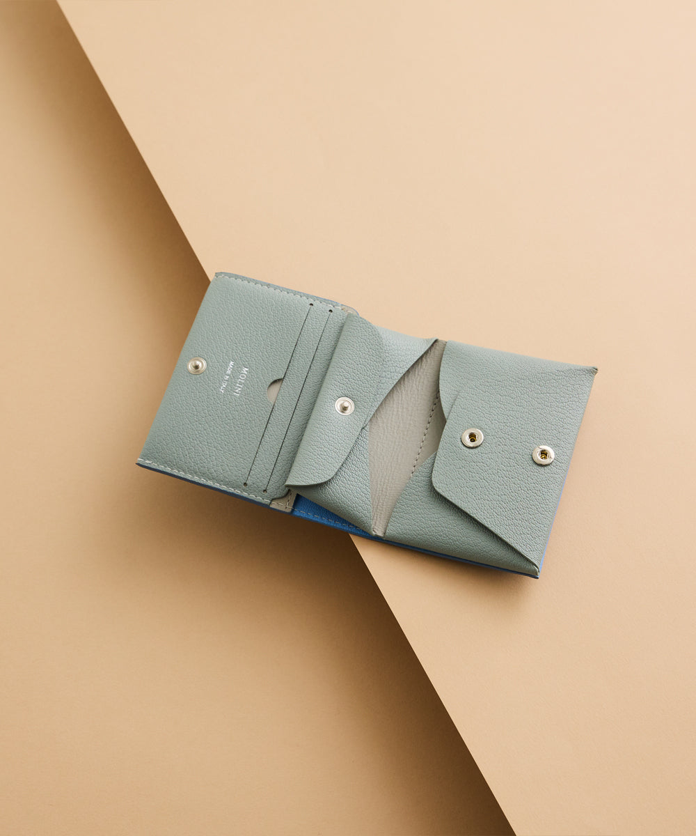MOLINI Bifold compact wallet 財布 Bifold Compact Wallet - Bluevista × Gray – MOLINI（モリニ