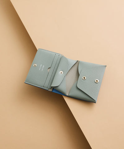 Bifold Compact Wallet - Bluevista × Gray
