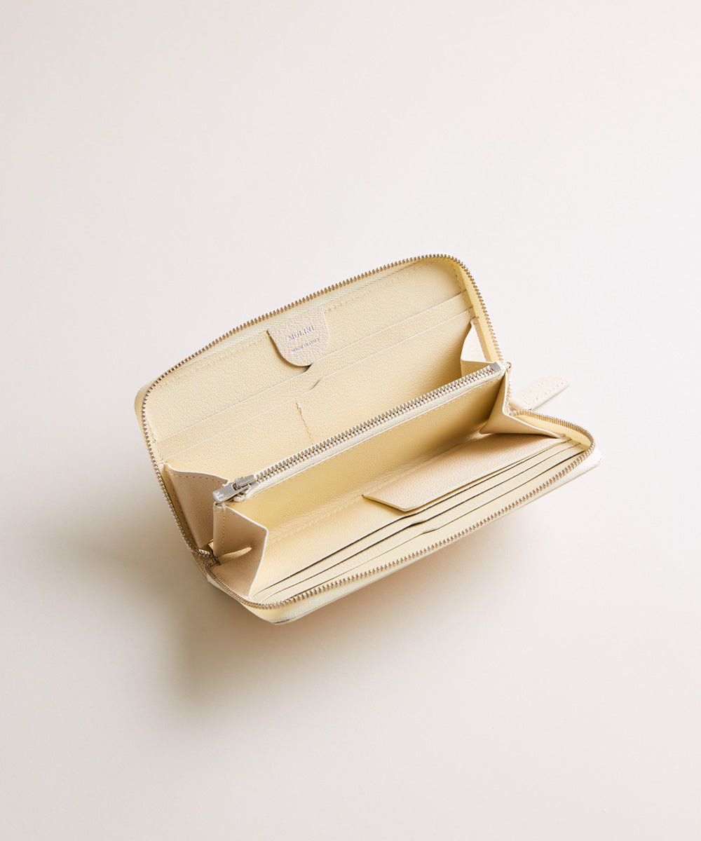 新型】Mini Round Zip Long Wallet- Off-white – MOLINI（モリニ