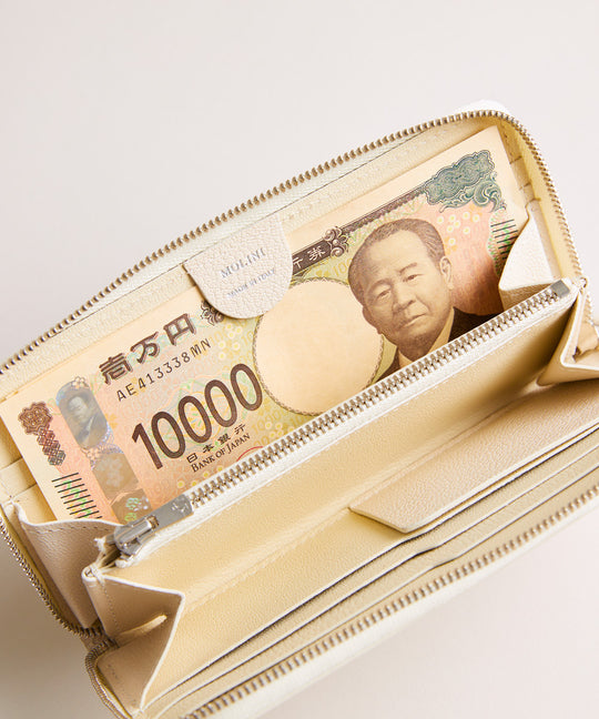 新型】Mini Round Zip Long Wallet- Off-white – MOLINI（モリニ