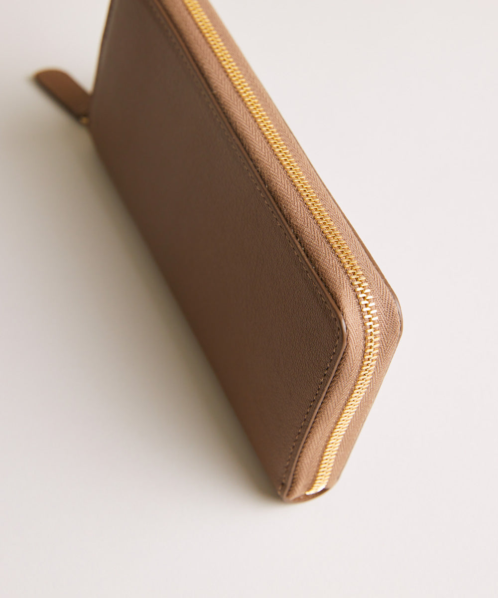 【新型】Mini Round Zip Long Wallet-Topo×yellow
