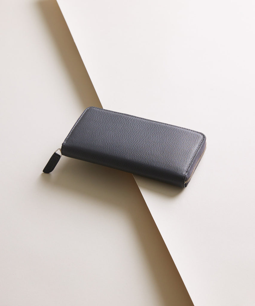 Mini Round Zip Long Wallet - Gray × Off white – MOLINI（モリニ