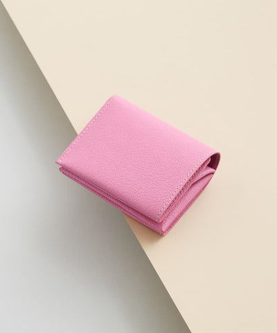 【新色/予約販売】4月末〜5月上旬頃発送予定　Bifold Compact Wallet - Pink× Pink