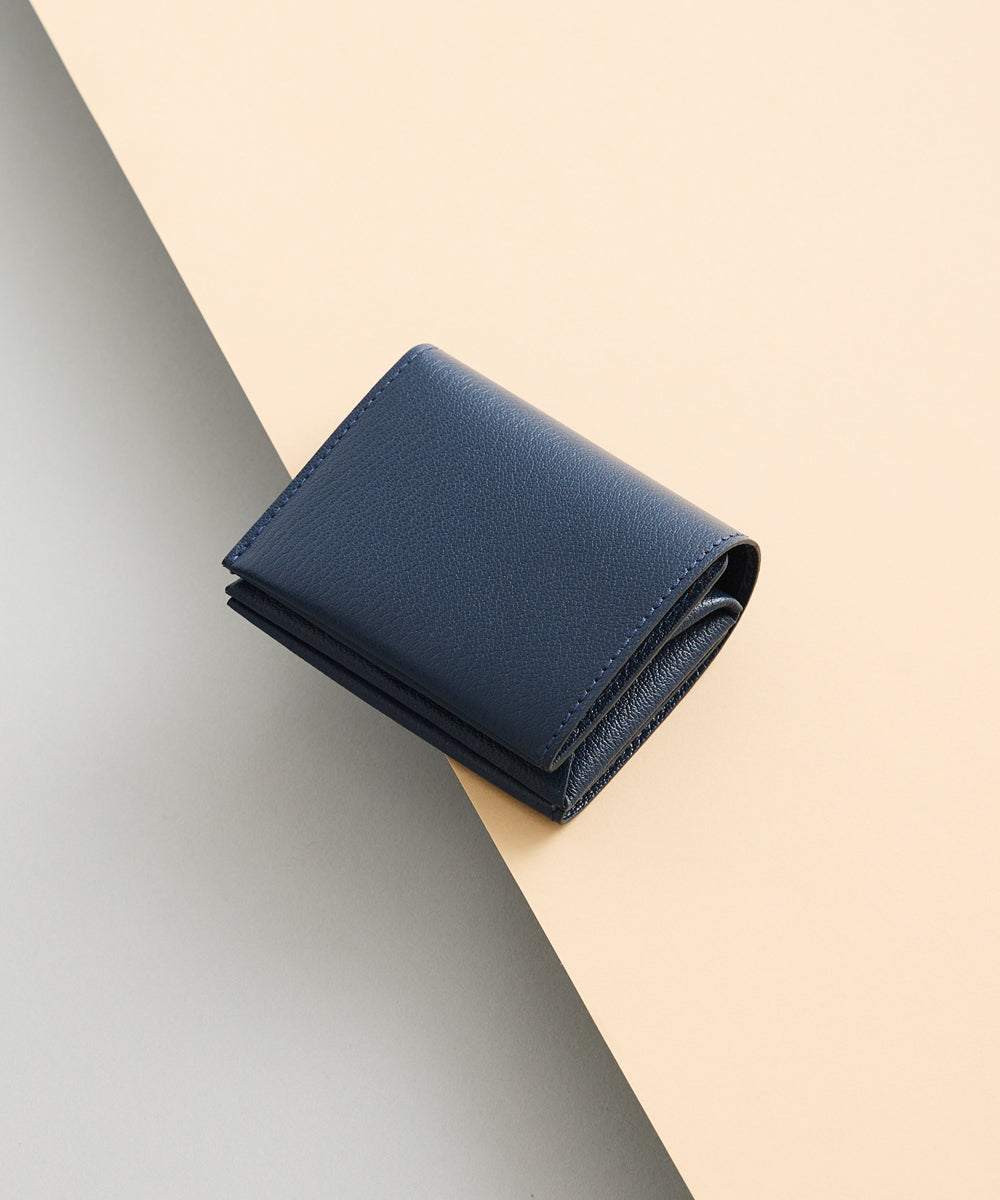 【再入荷】Bifold Compact Wallet  -  Navy × Navy