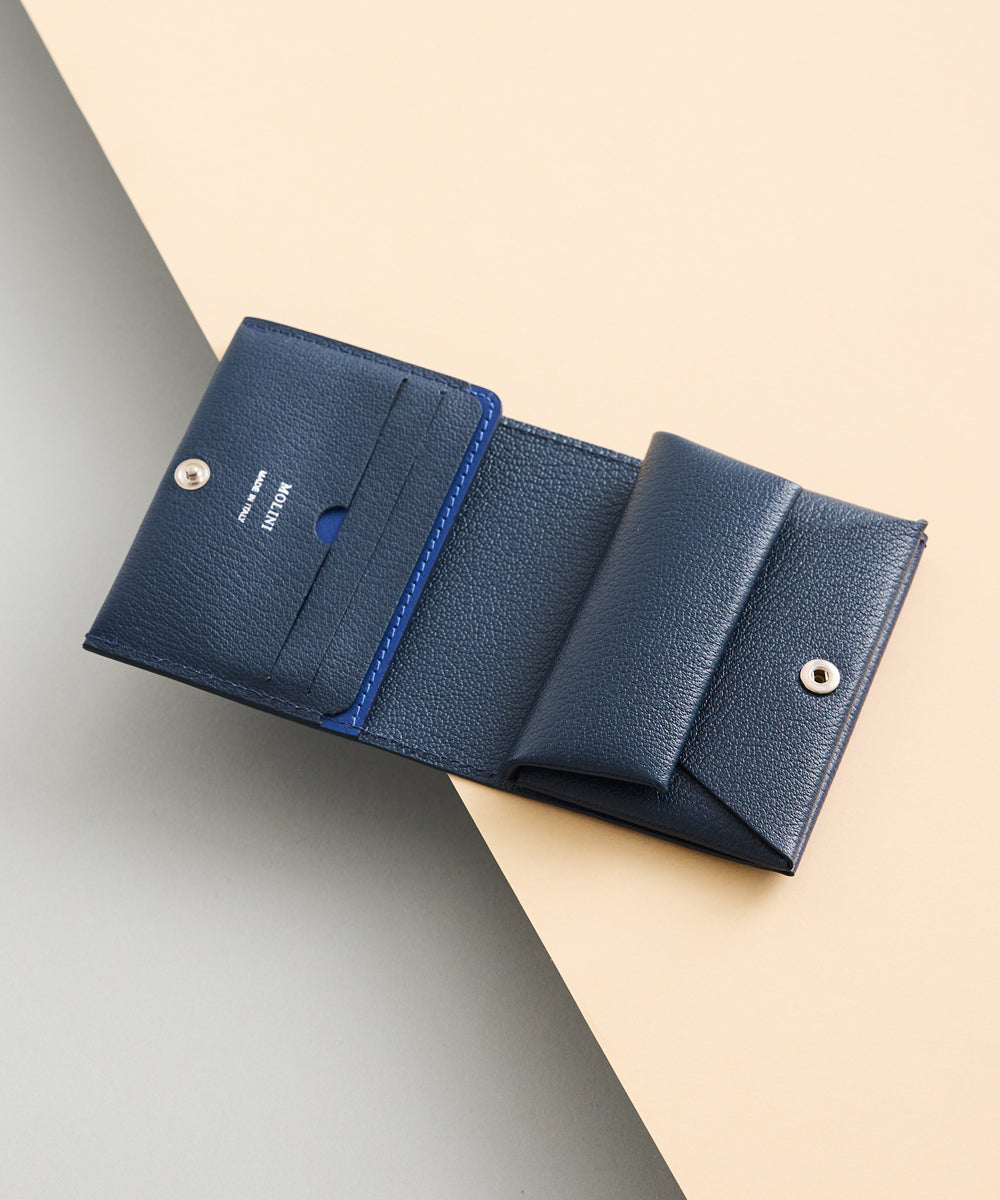 【再入荷】　Bifold Compact Wallet  -  Navy × Navy