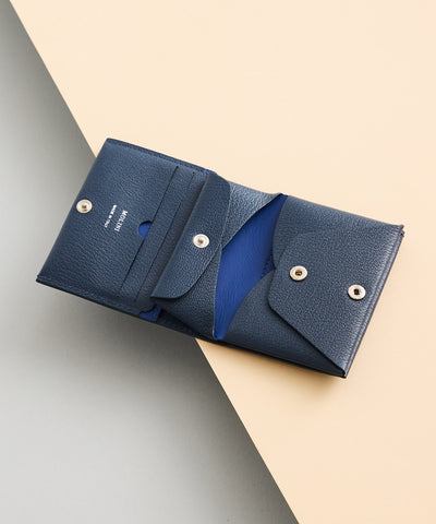 【再入荷】　Bifold Compact Wallet  -  Navy × Navy