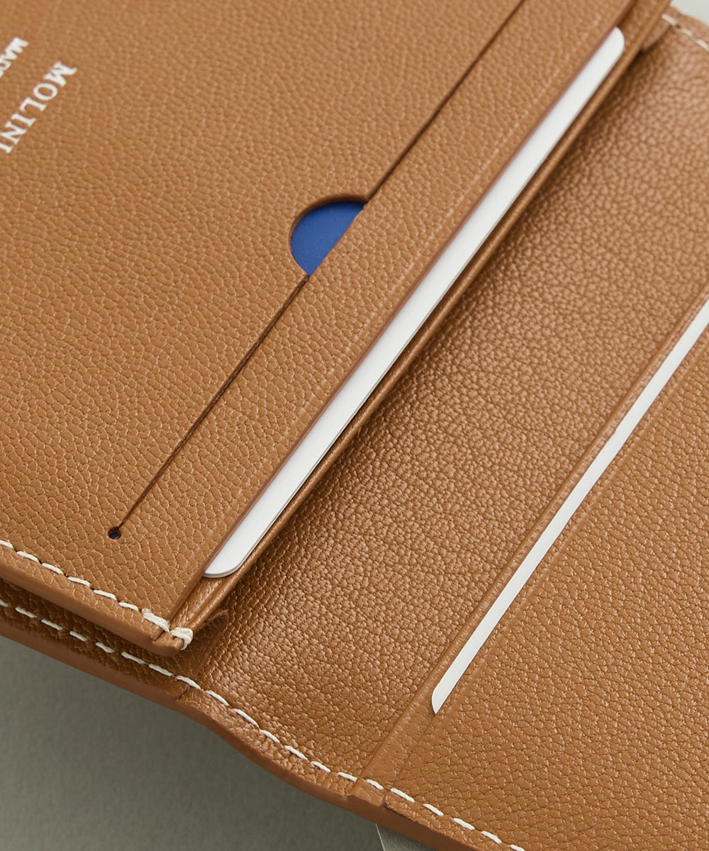 molini 財布 キャメル 美品 Bifold Compact Wallet - Camel × MULTI COL – MOLINI（モリニ