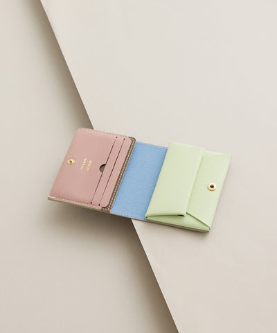 【WEB限定予約販売9月下旬発送予定】Bifold Compact Wallet - Plum × MULTI COL
