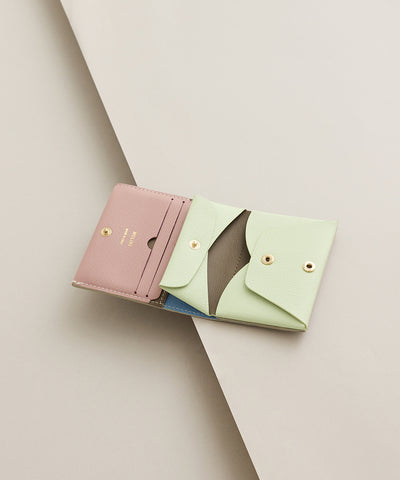 【WEB限定予約販売9月下旬発送予定】Bifold Compact Wallet - Plum × MULTI COL