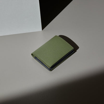 Bifold Compact Wallet  -  Olive × Gray
