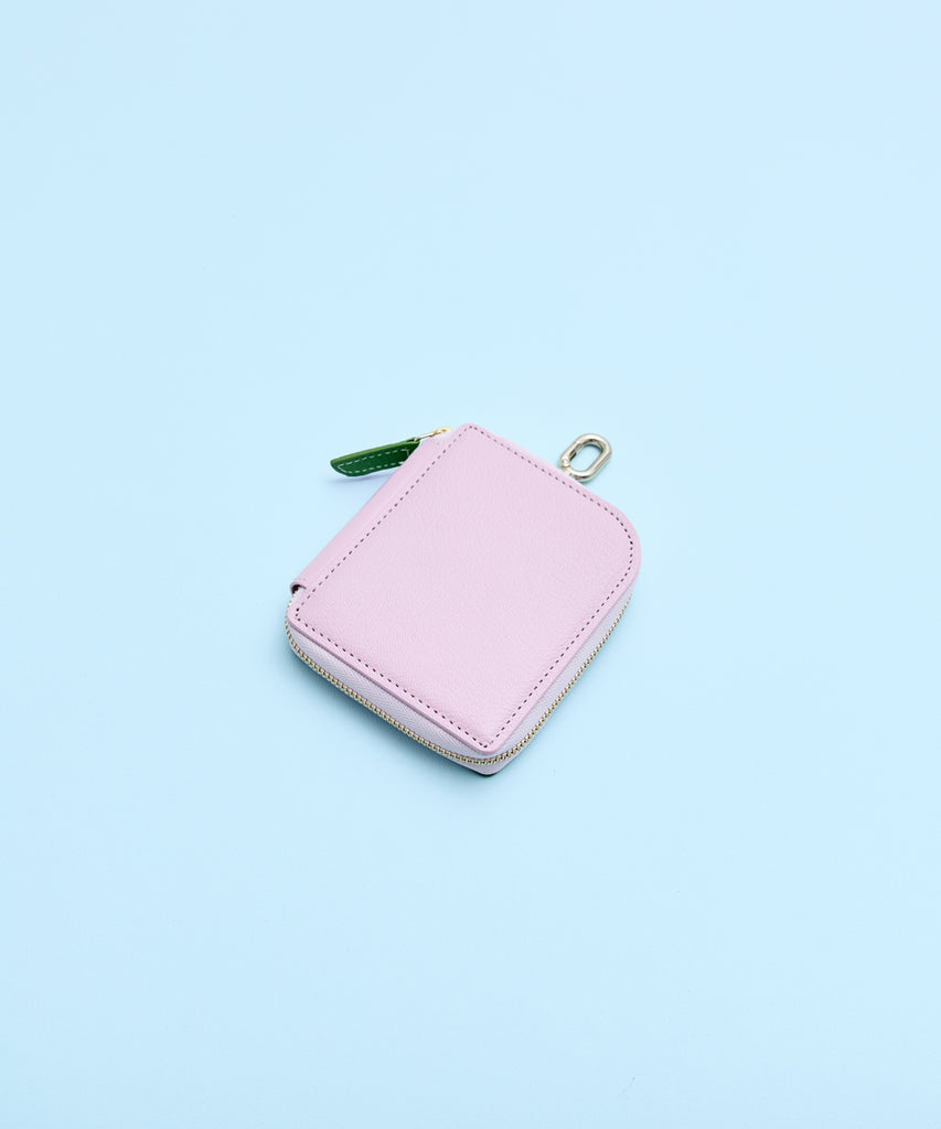 Key Case W - Light pink × Prairie Green Miho Kawahito 別注カラー2