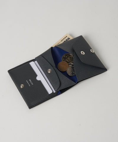Bifold Compact Wallet  -  Black × Gray