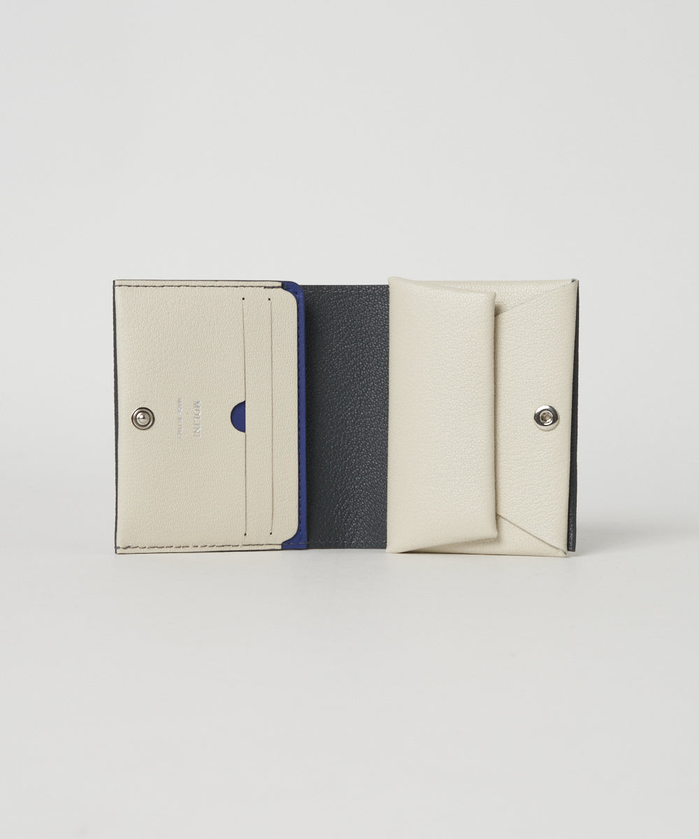 【予約販売】Bifold Compact Wallet  -  Gray × Off-white