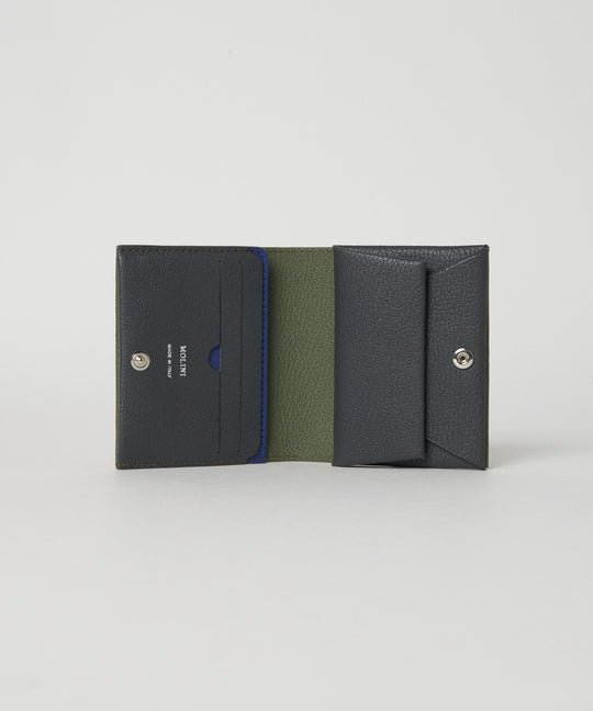 MOLINI モリニ グレー レザー bifold wallet 二つ折り財布 MOLINI モリニ Bifold Compact Wallet バイフォールドコンパクト